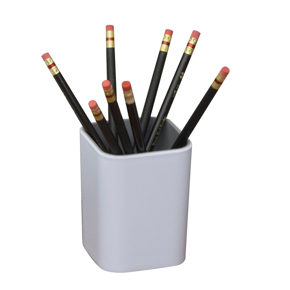 Fusion Pencil Cup Holder, White/Gray