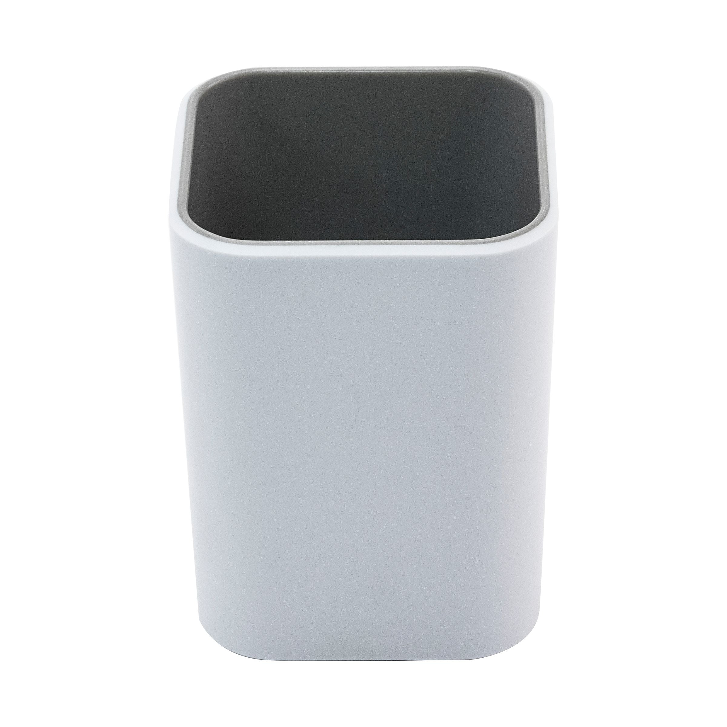 Fusion Pencil Cup Holder, White/Gray