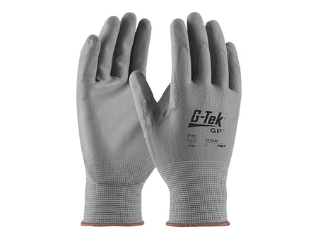 G-Tek 33-G125 Polyurethane Coated Nylon Gloves, Small, 13 Gauge, Gray, 12 Pairs