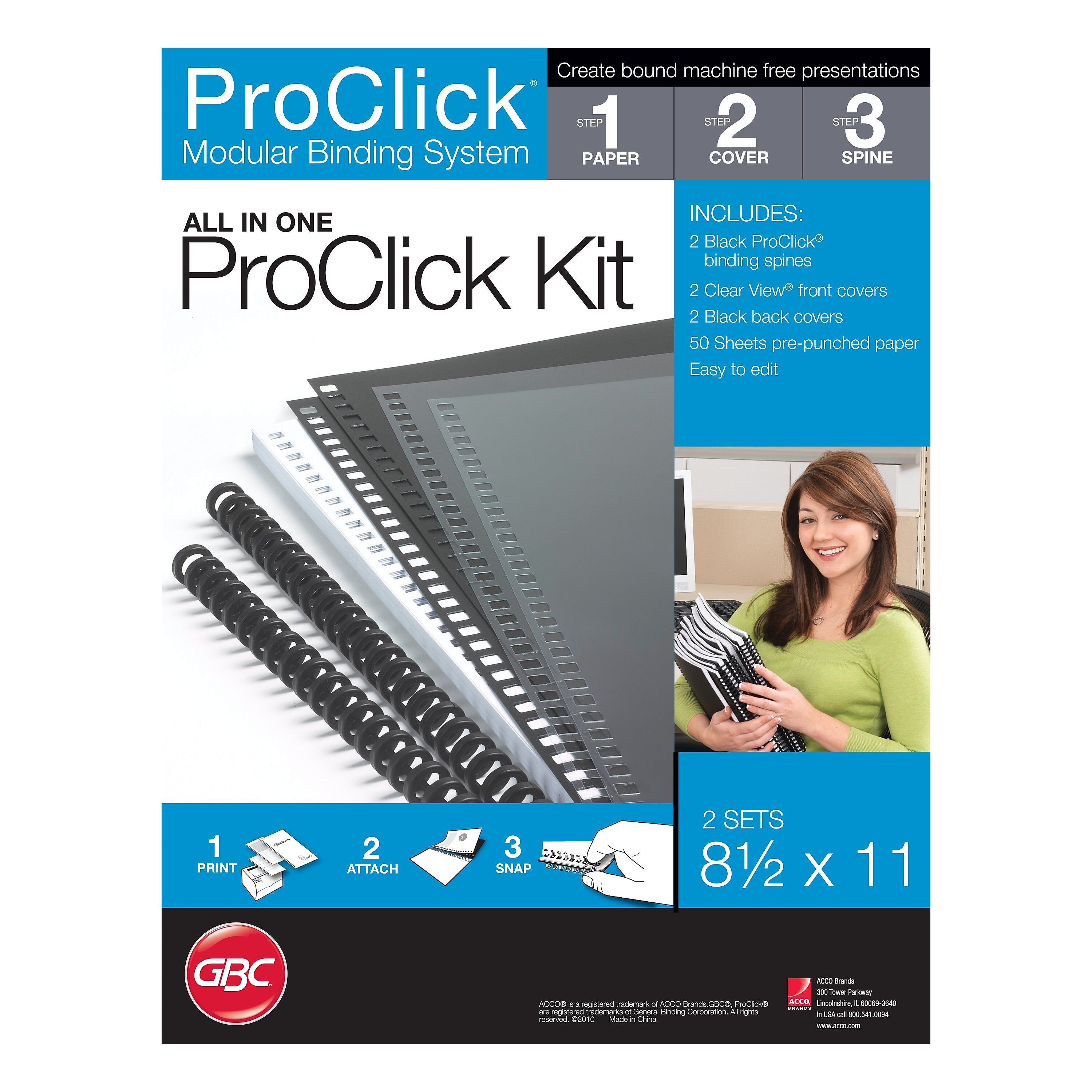 GBC® ProClick® The Do-It-Yourself Presentation Kit®, 5/16