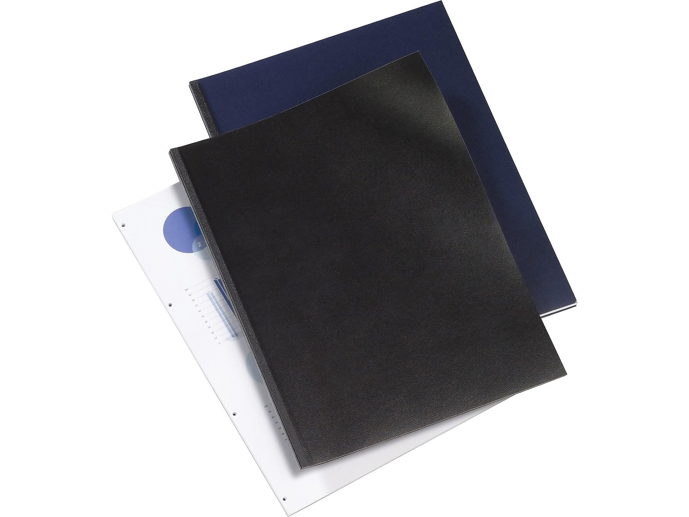 GBC Regency VeloBind Presentation Covers, 8.5"W x 11"H, Black, 50 Pack