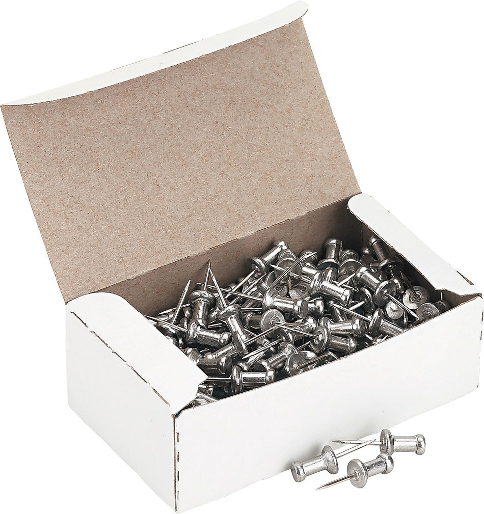 Gem Push Pins, Silver, 100/Box