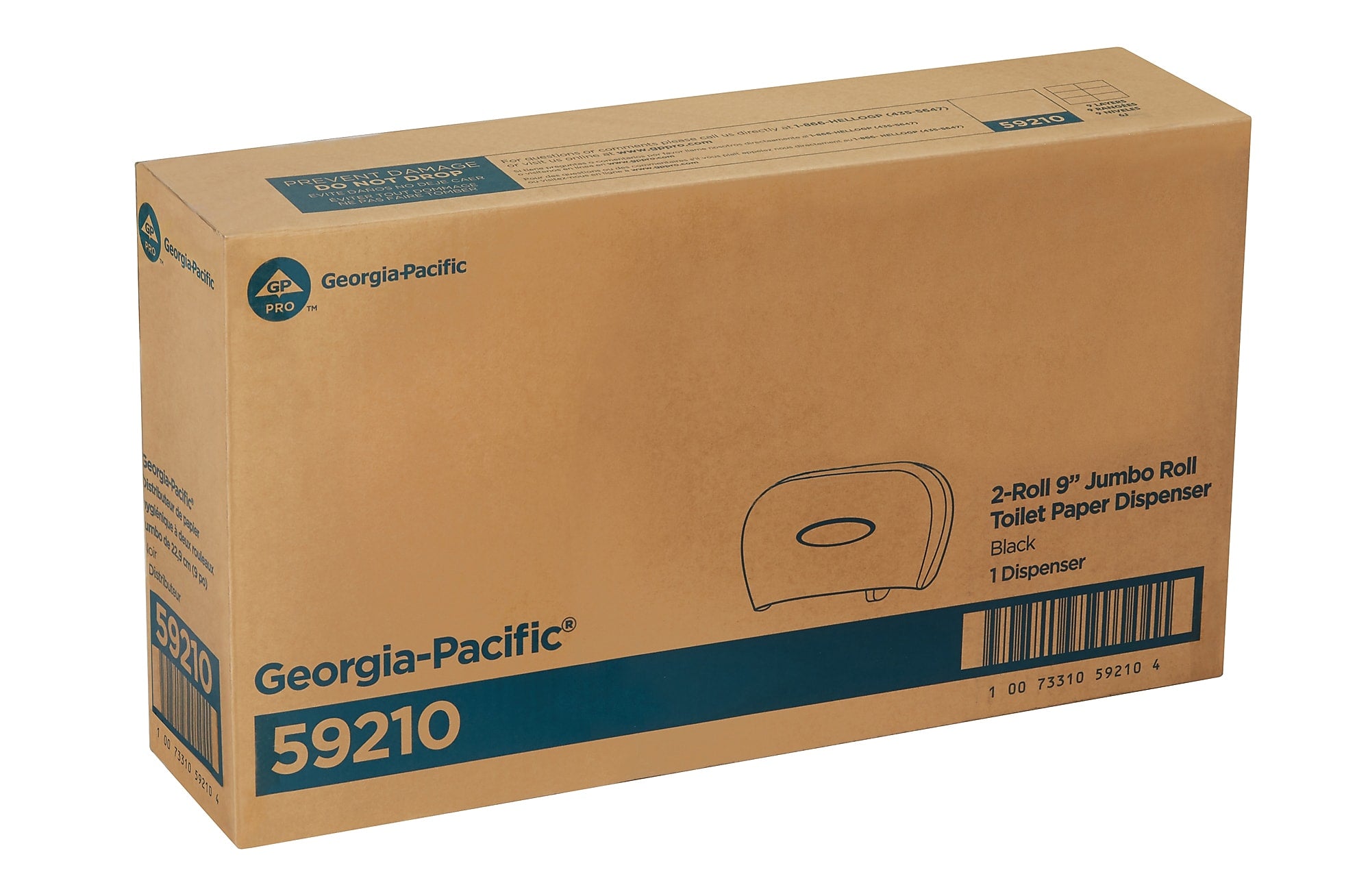 Georgia Pacific® Jumbo Jr. Toilet Paper Dispenser, Black