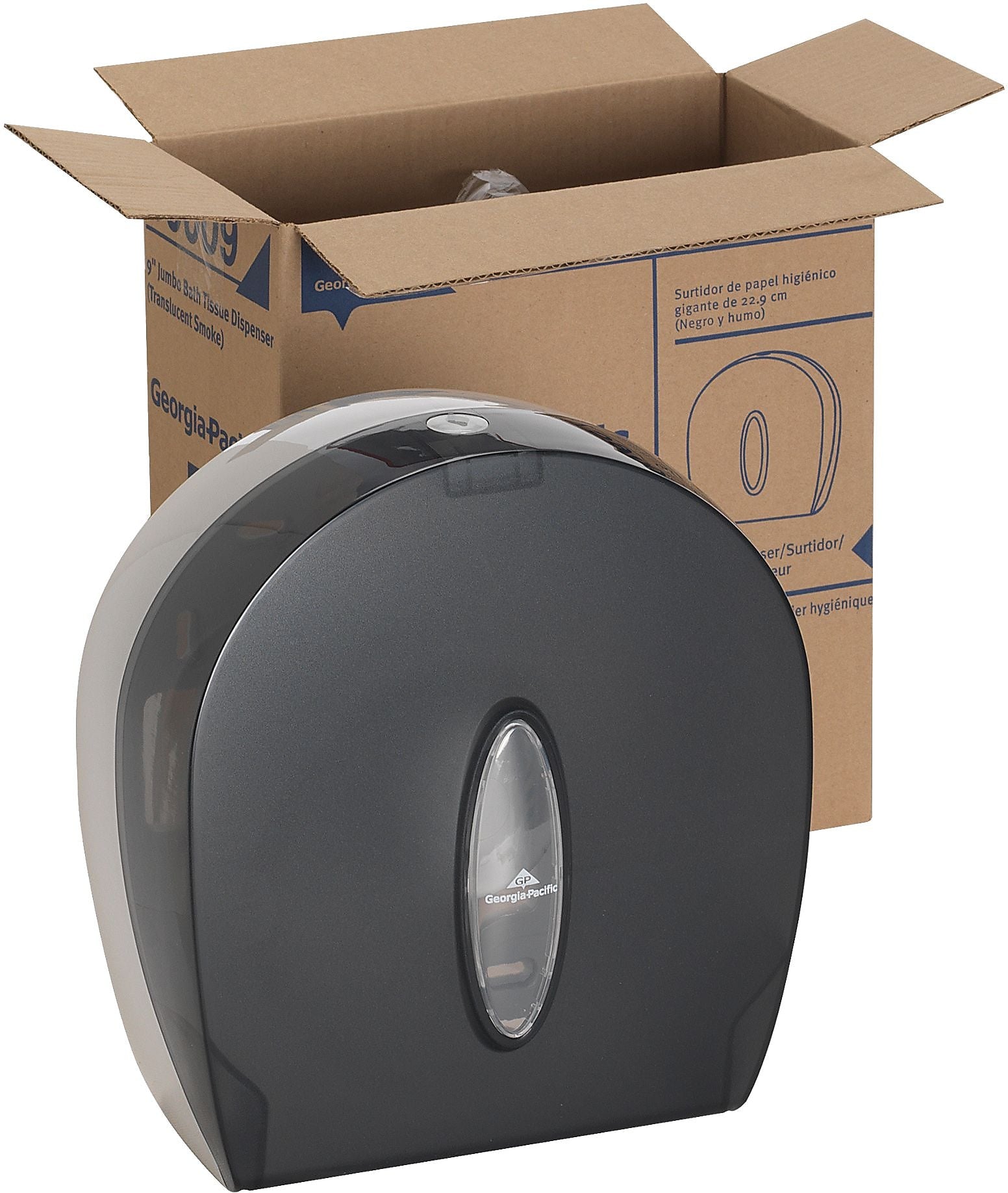 Georgia Pacific® Jumbo Jr. Toilet Paper Dispenser by GP PRO, Translucent Smoke
