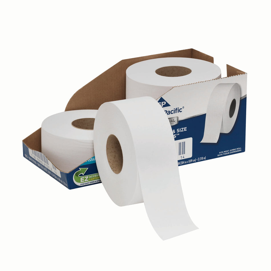 Georgia-Pacific Professional Series Jumbo Jr. Toilet Paper, 2-Ply, White, 1000 ft./Roll, 4 Rolls/Carton