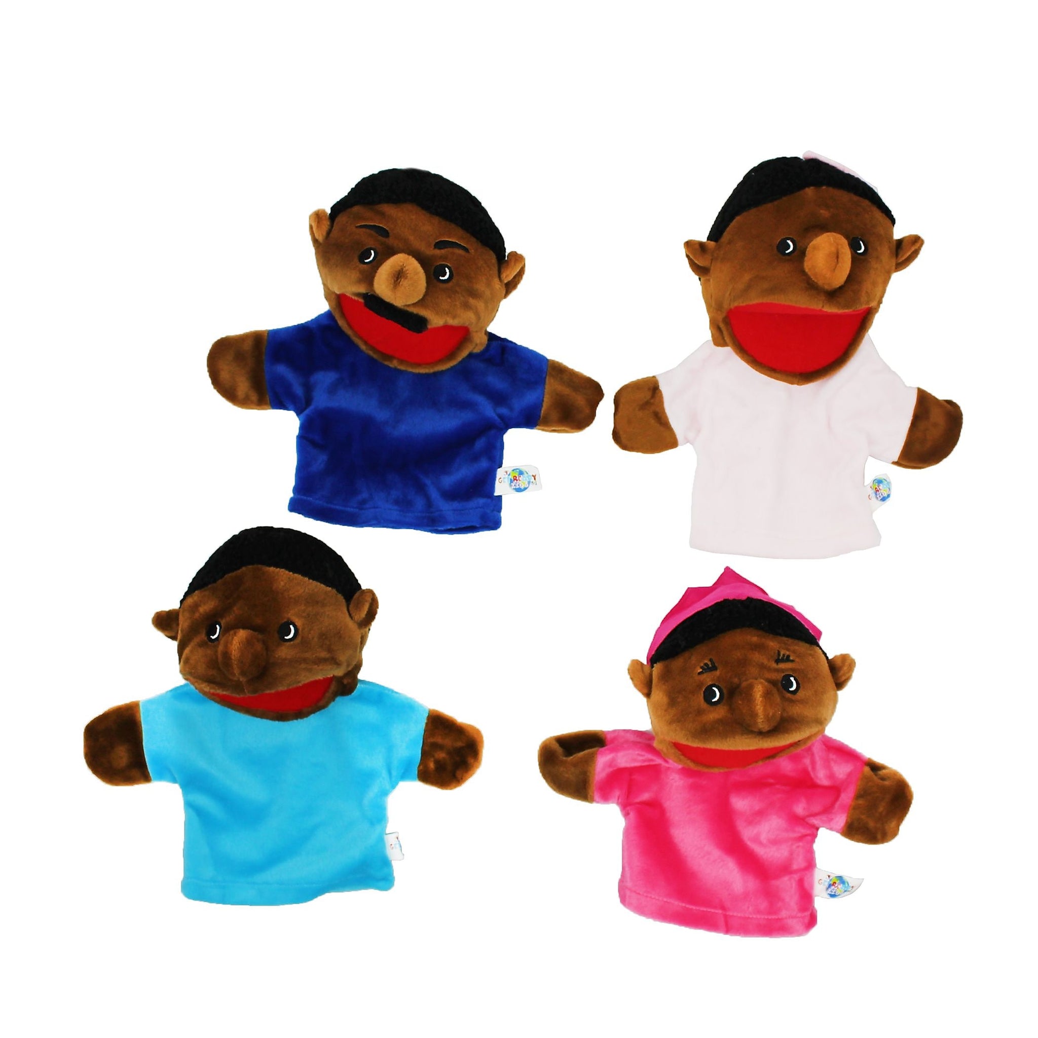 Get Ready Kids® African American Family Bigmouth Puppet, 4/Set