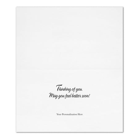 "Get Well Greenery" Card w/ White Unlined Envelope, 100/BX