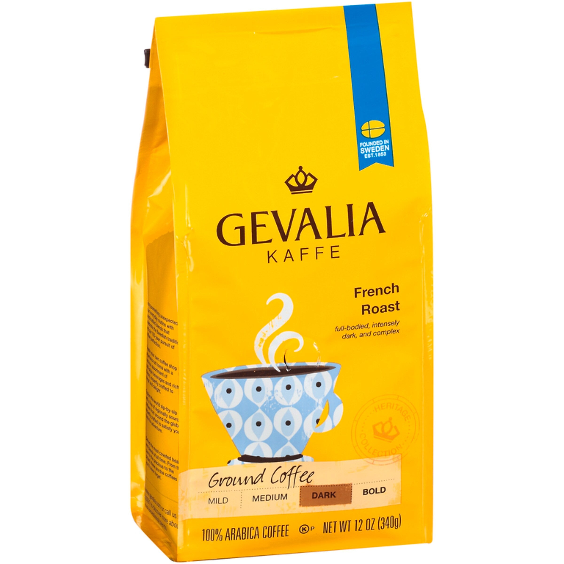 Gevalia Kaffe French Roast Coffee, Dark Roast, 12 oz. Bag