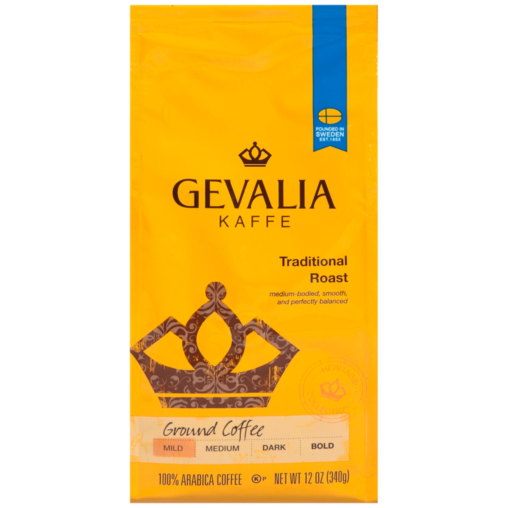 Gevalia Traditional Blend Ground Coffee, 12 oz. Bag