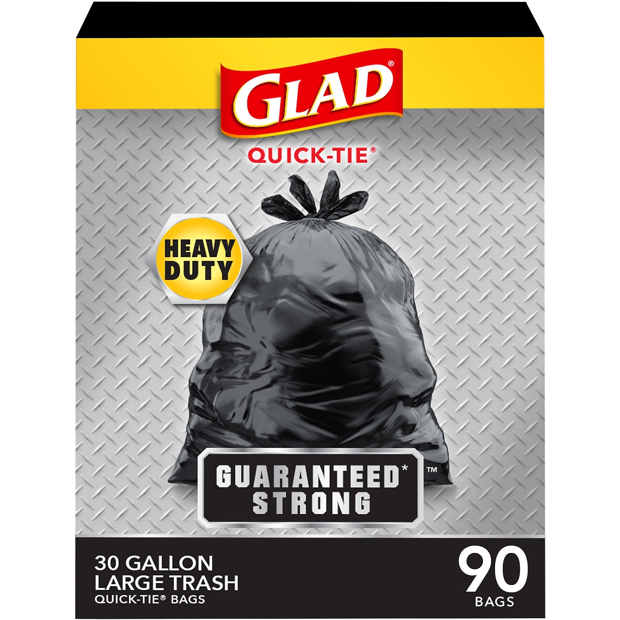 Glad 30 Gallon Large Drawstring Trash Bags, 90/Box