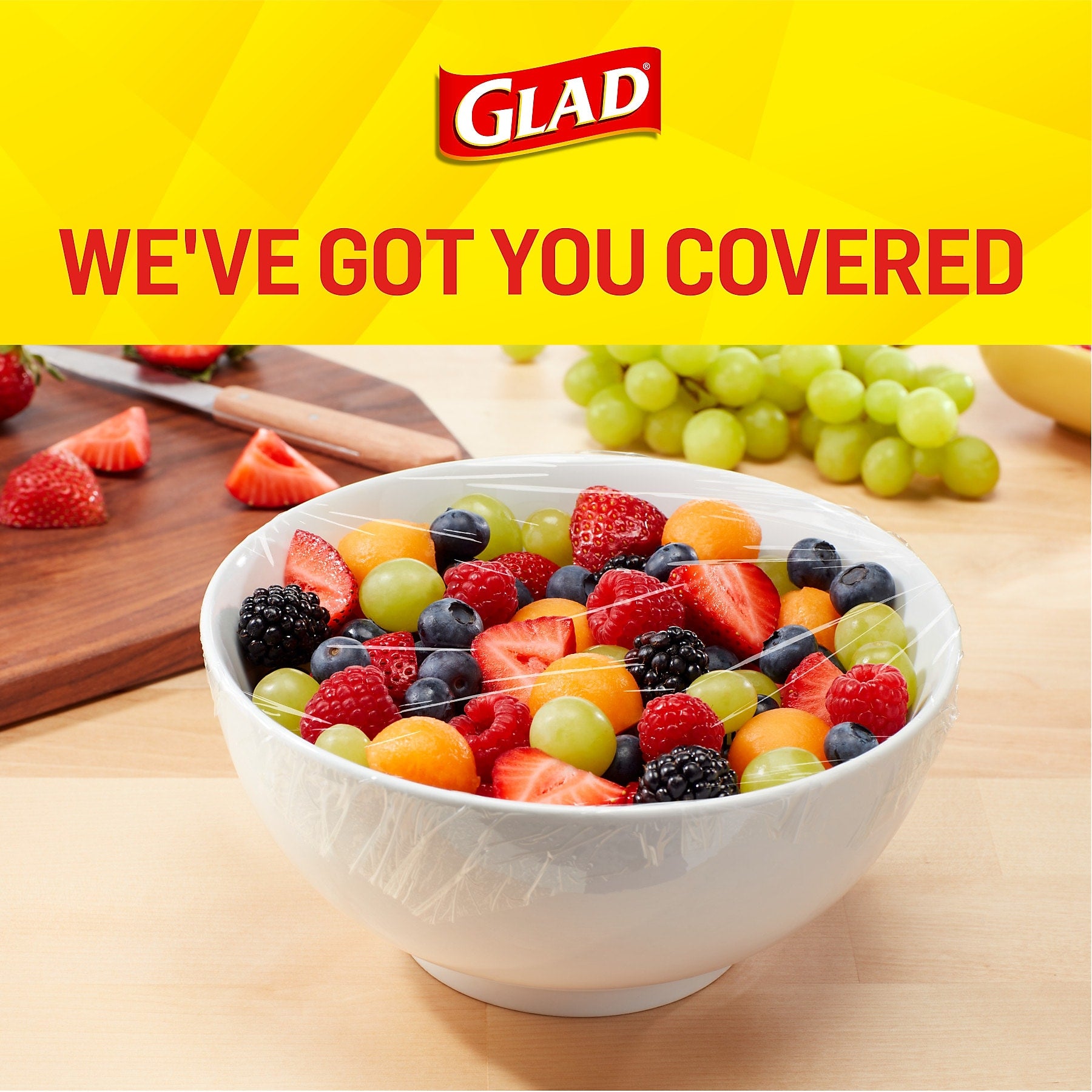 Glad ClingWrap Plastic Food Wrap, 200 Sq. Ft. Roll