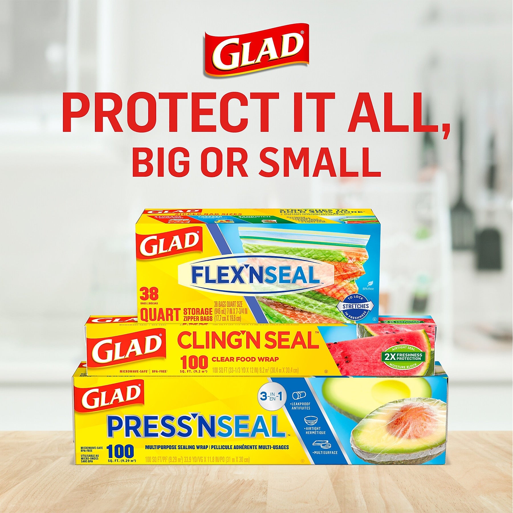 Glad ClingWrap Plastic Food Wrap, 200 Sq. Ft. Roll