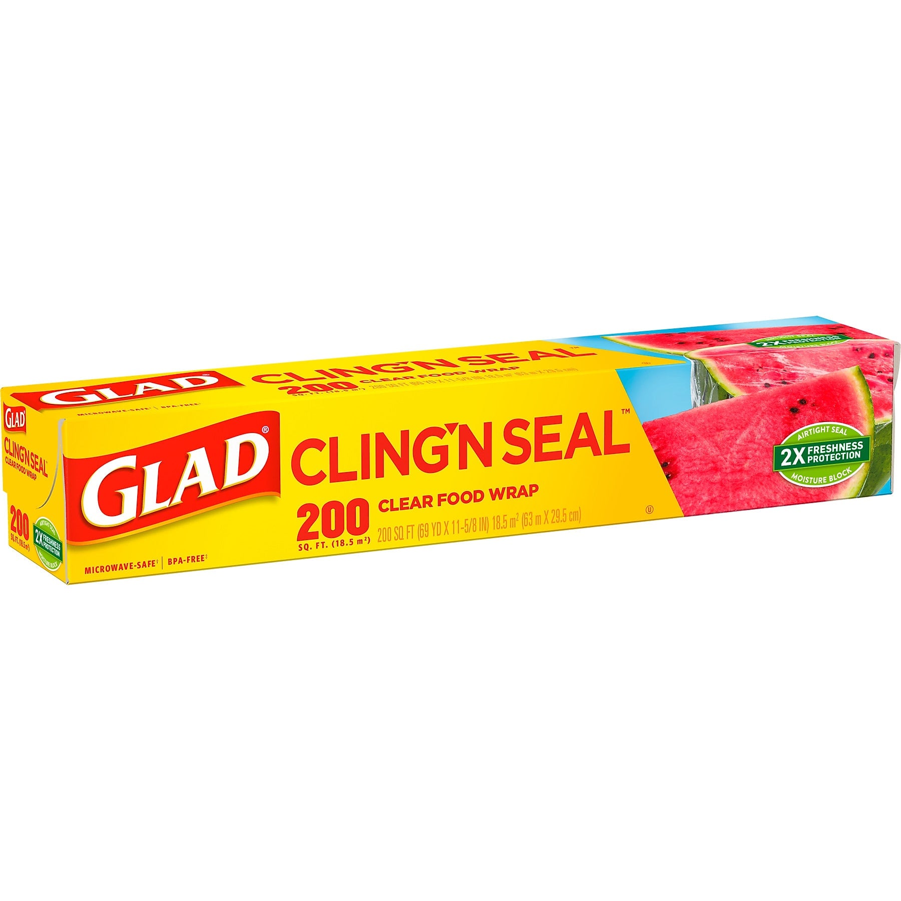 Glad ClingWrap Plastic Food Wrap, 200 Sq. Ft. Roll