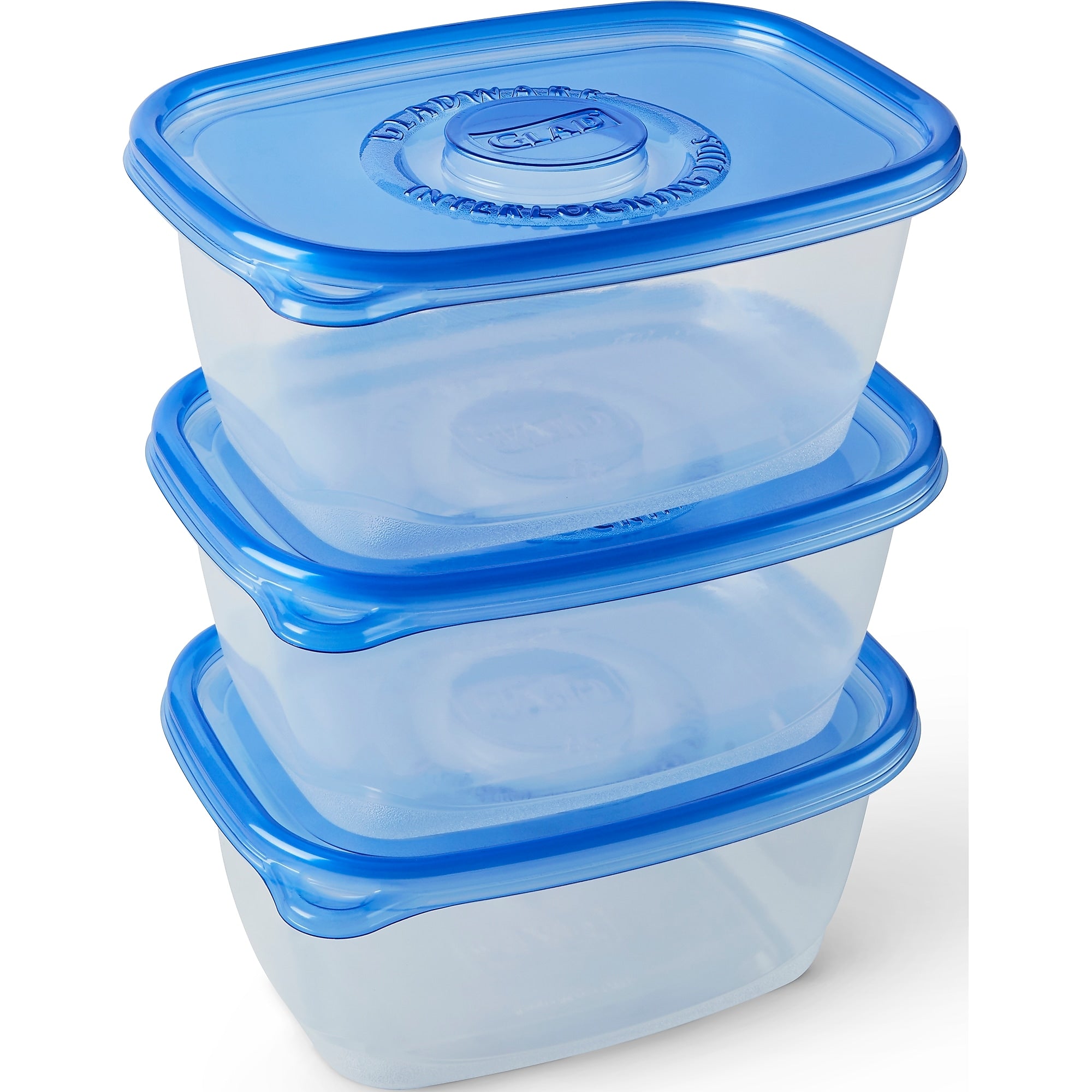 Glad® Deep Dish Containers, 64 Oz., 3/Pack