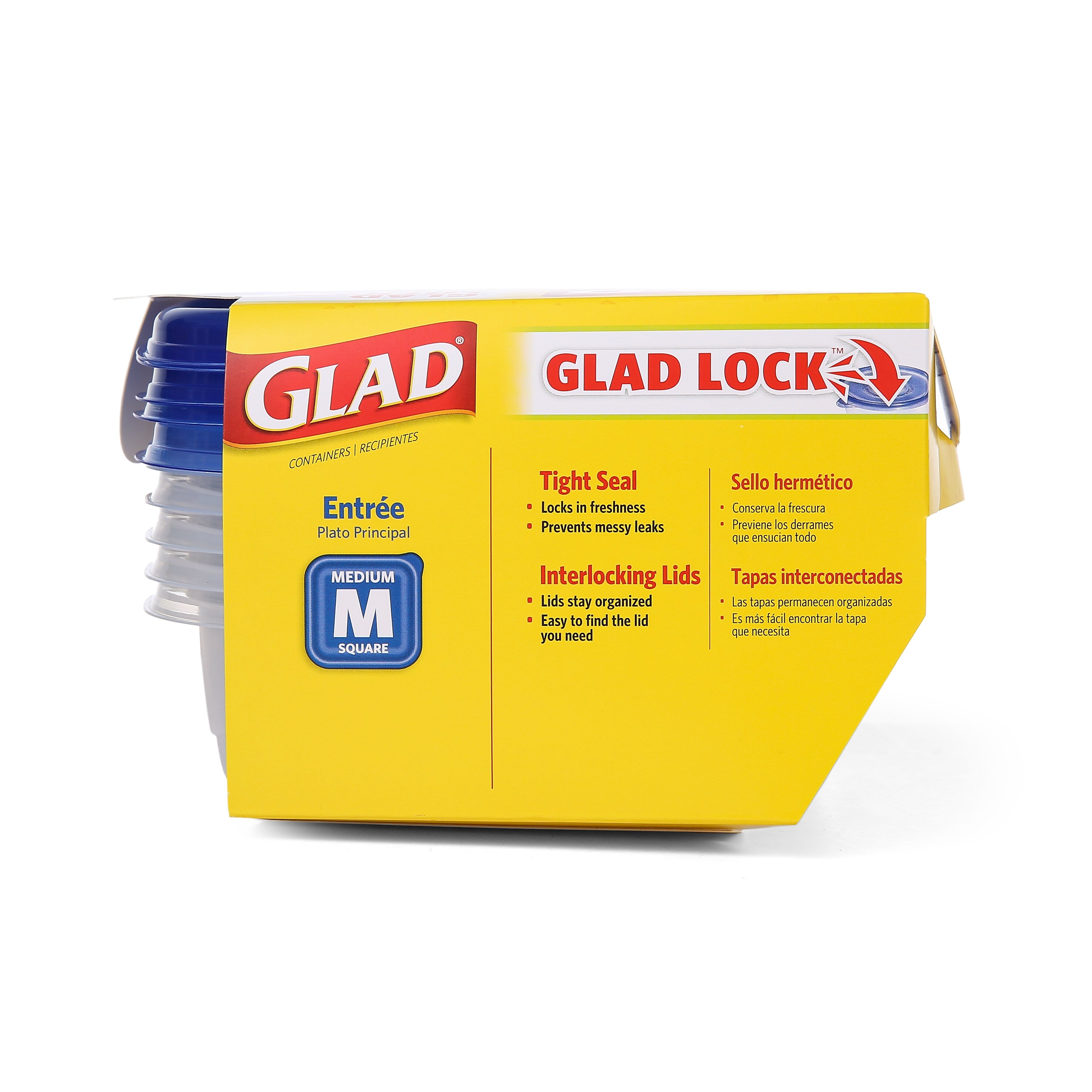 Glad Home Collection Containers, 25 Oz., 5/Pack