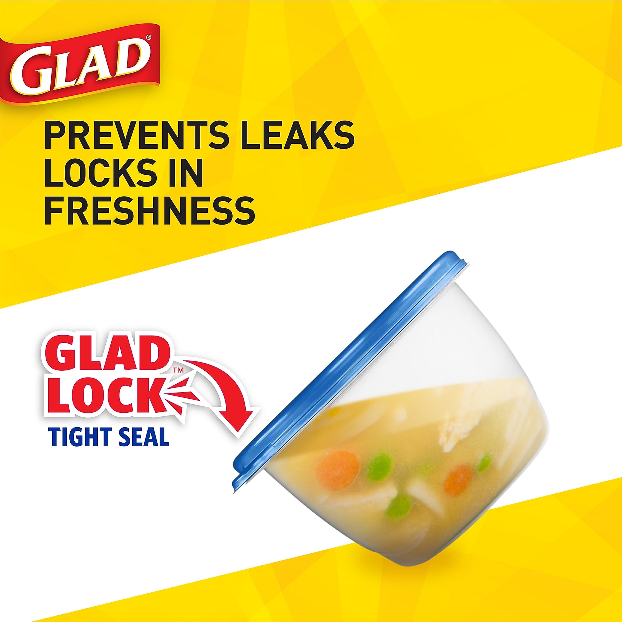 Glad® To Go Lunch Containers, 32 Oz., 4/Pack
