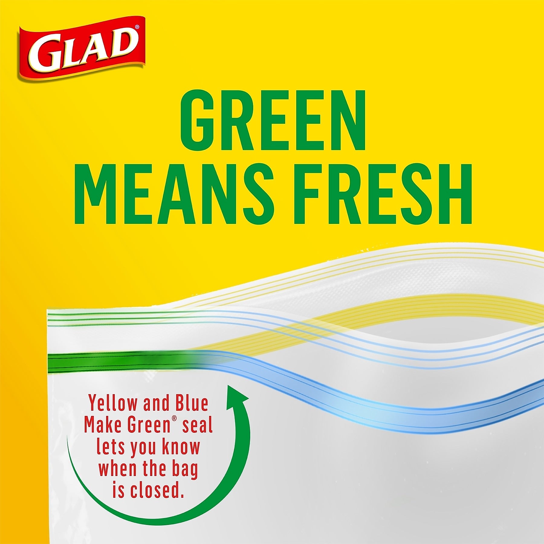 Glad Zipper Sandwich Bags, 50 Bags/Box