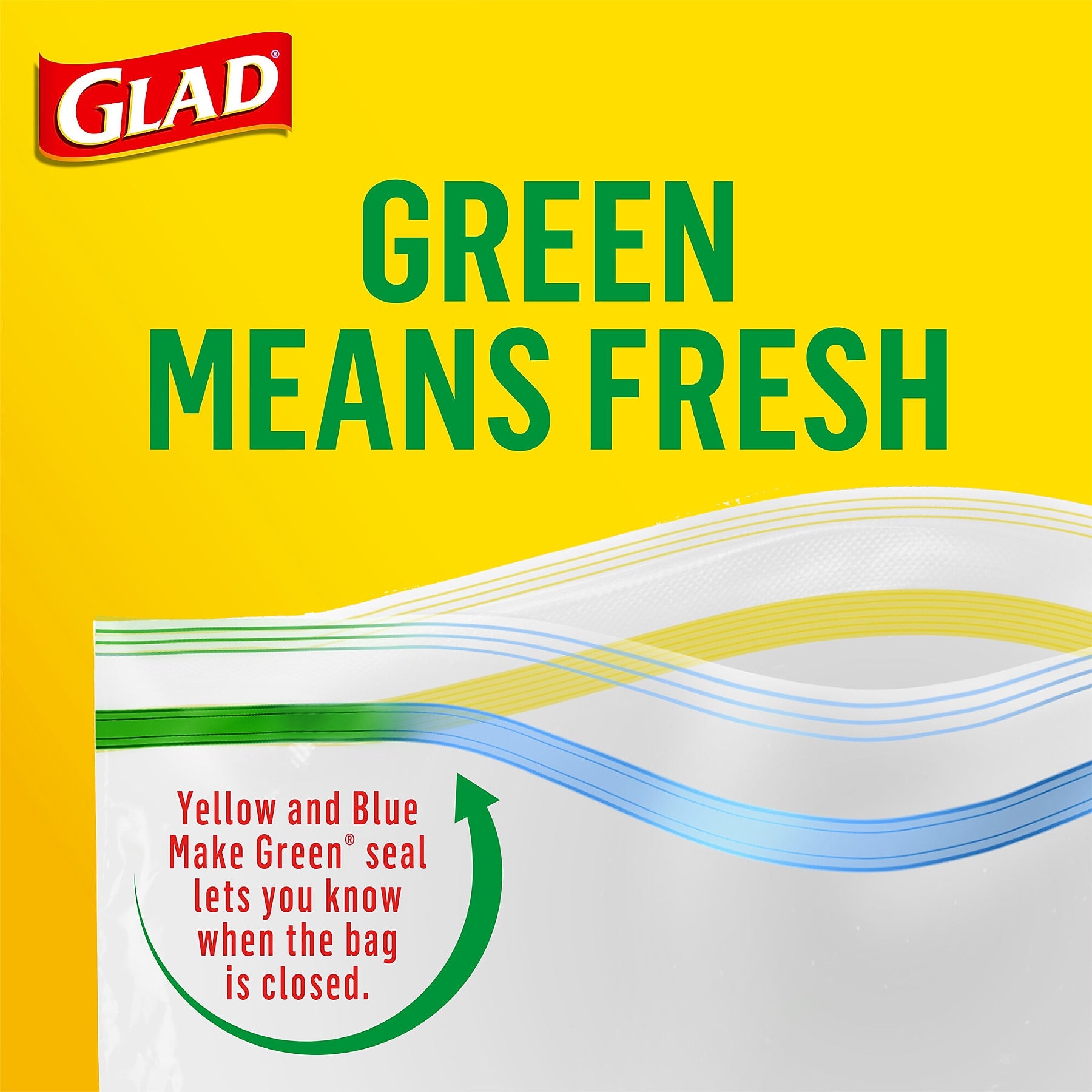 Glad Zipper Storage Bags, Gallon, 20 Bags/Box, 12 Boxes/Carton