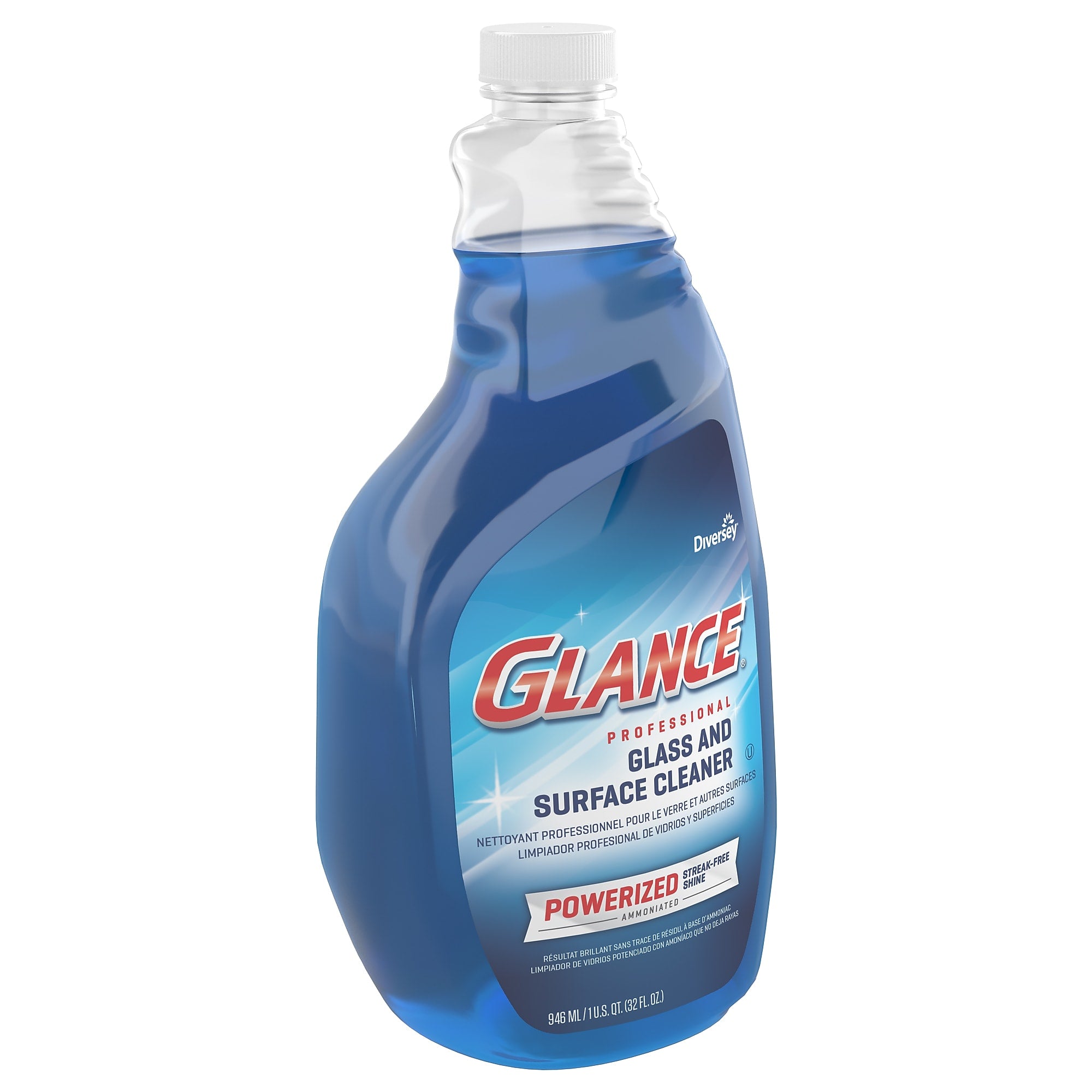 Glance Powerized Professional Glass & Surface Cleaner, 32 Oz.