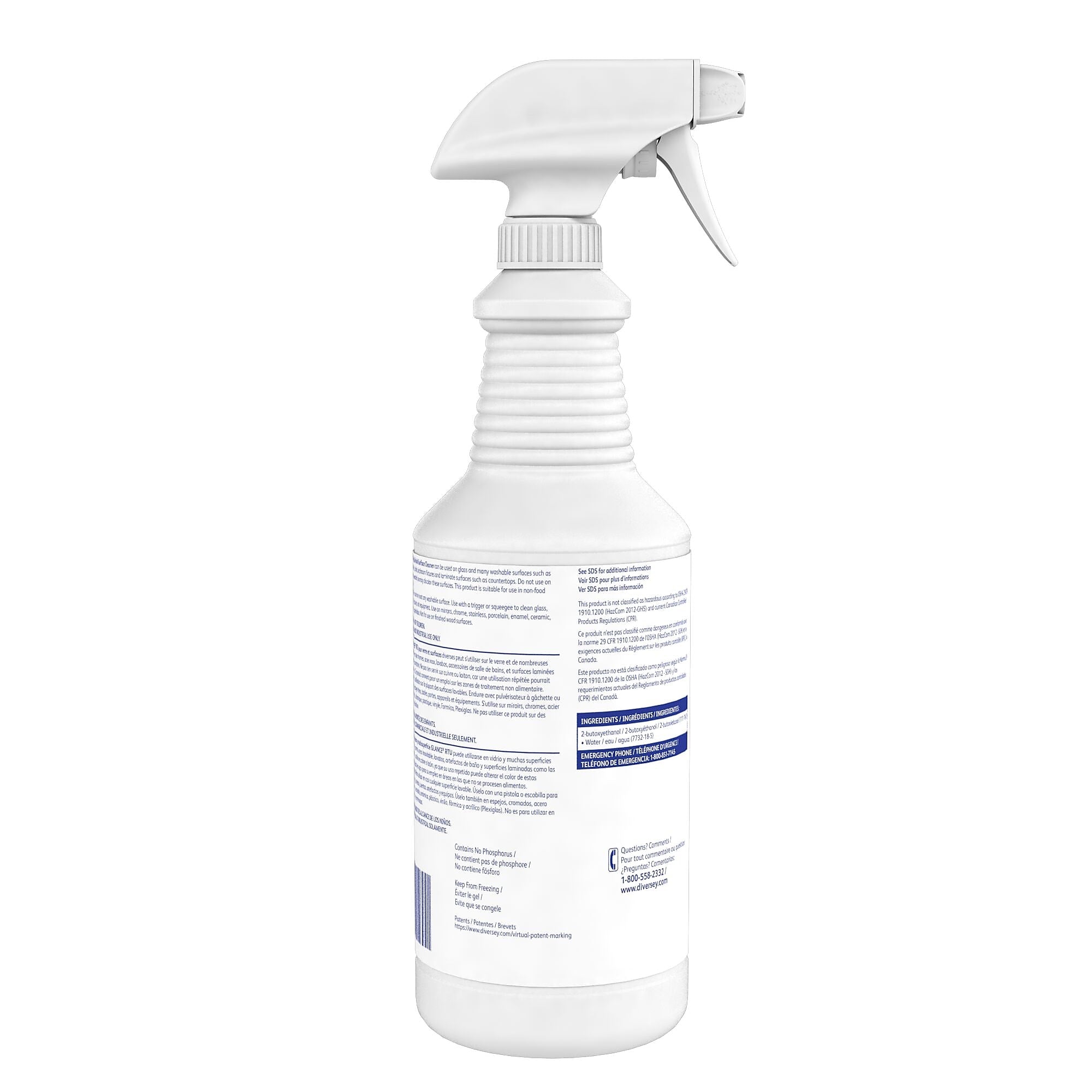 Glance Window & Glass Cleaner, Ammonia, 32 Oz.,