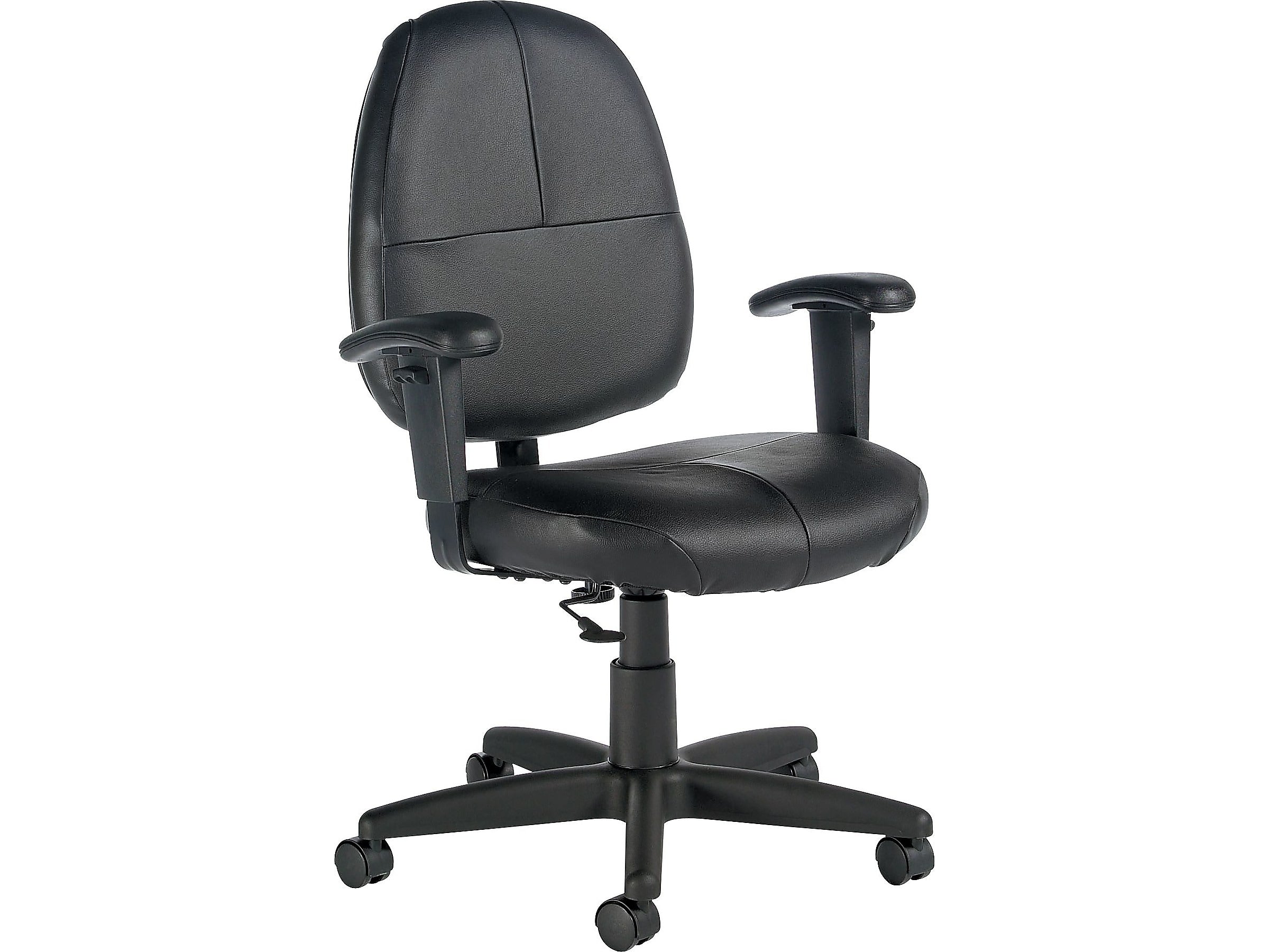 Global Leather Task Chair, Black