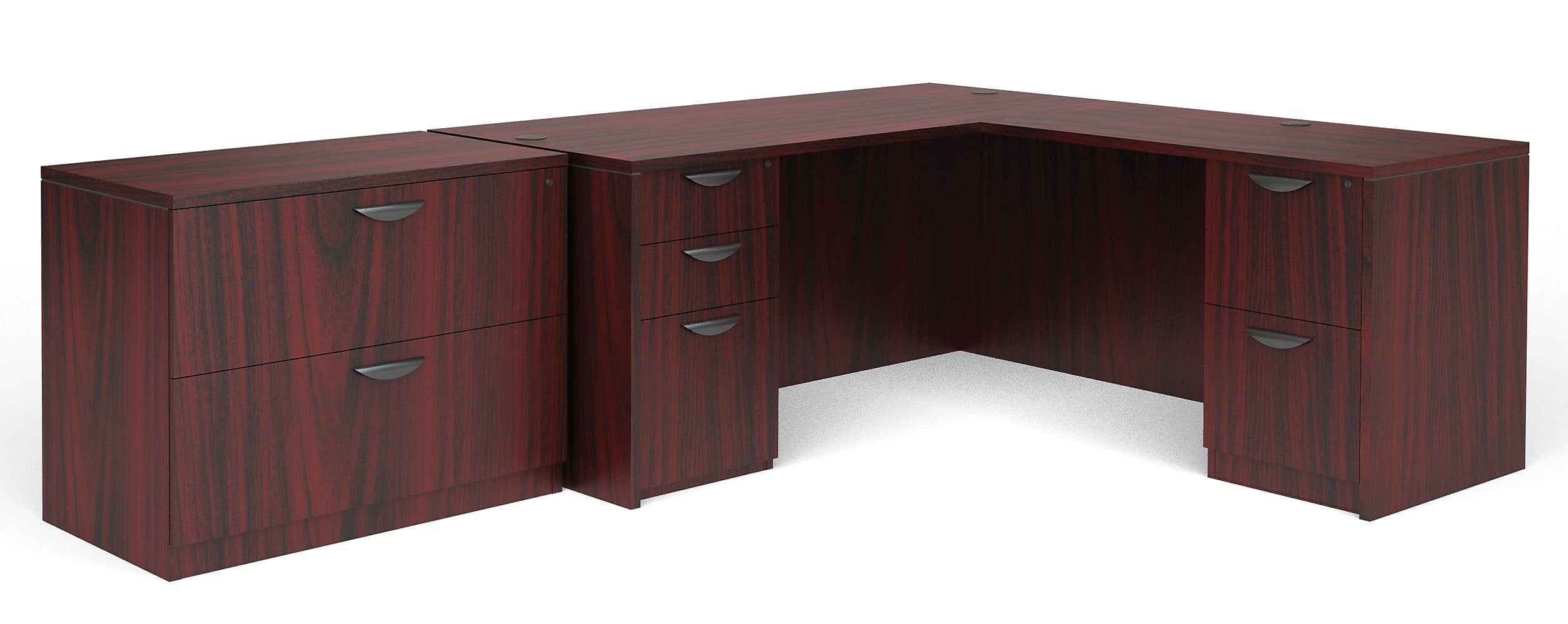 Global Superior BUNDLE14 Workstation, Mahogany