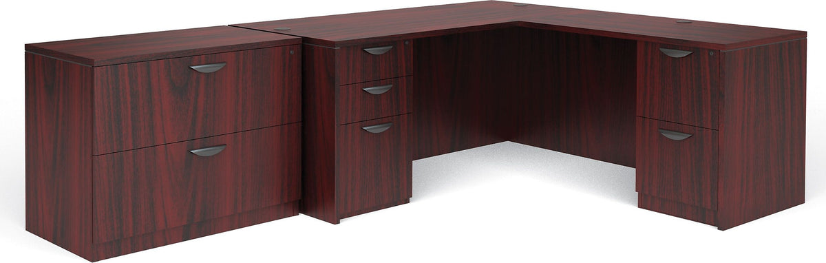 Global Superior BUNDLE14 Workstation, Mahogany