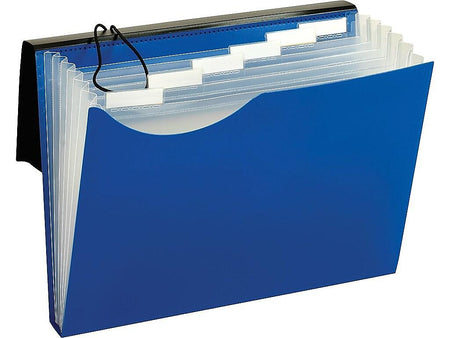 Globe-Weis Expanding File, Letter Size, 7-Pocket, Blue