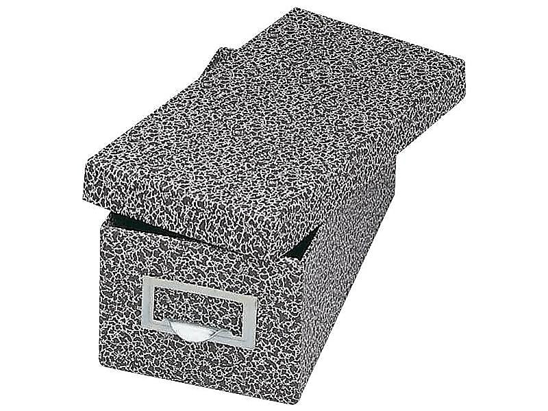 Globe-Weis Index Card File Box, Black Agate, 1000 Card Capacity
