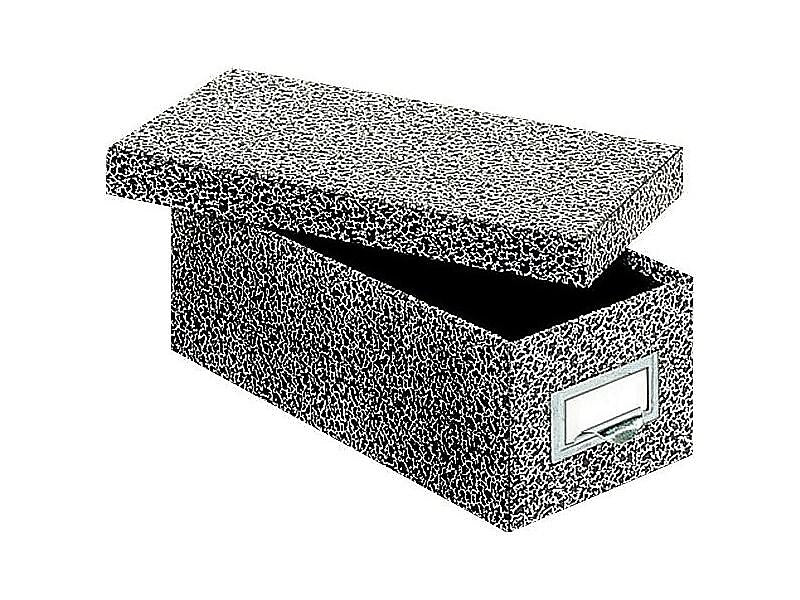 Globe-Weis Index Card File Box, Black Agate, 1000 Card Capacity
