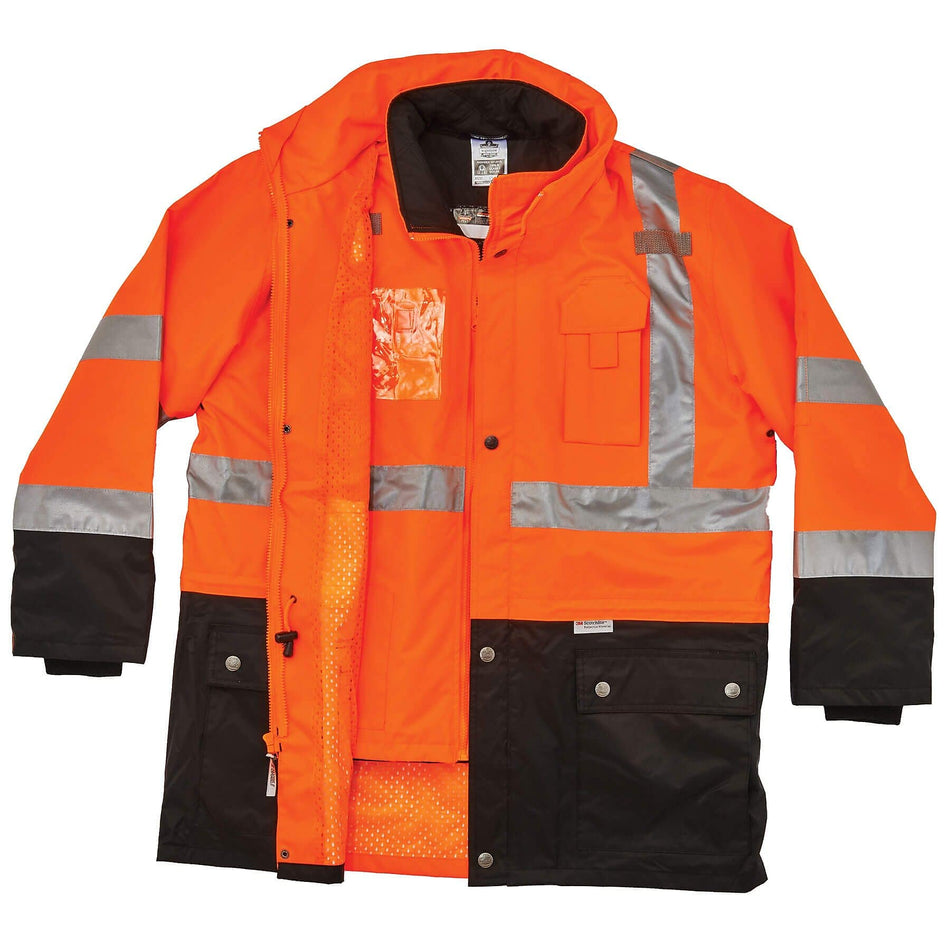 GloWear 8388 Thermal Jacket Kit, ANSI Class R3, Orange, Large