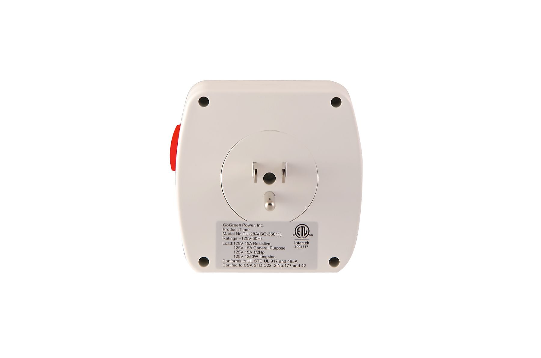 GoGreen Power Indoor AC Timer, White