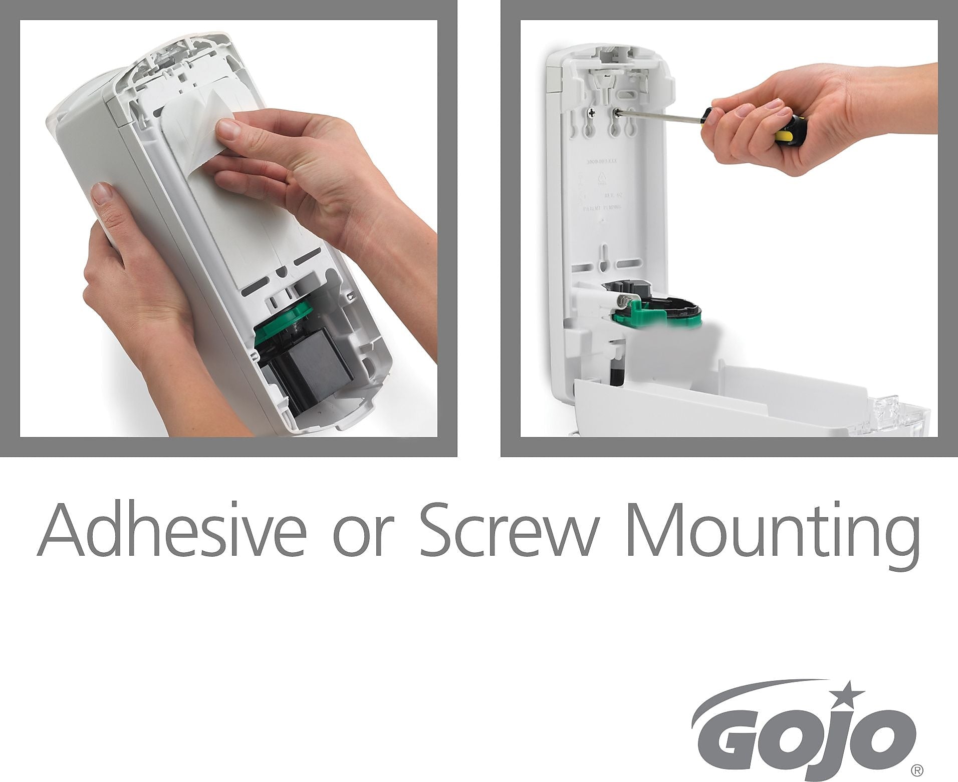 GOJO ADX 12 Wall Mounted Hand Soap Dispenser, Gray/Silver