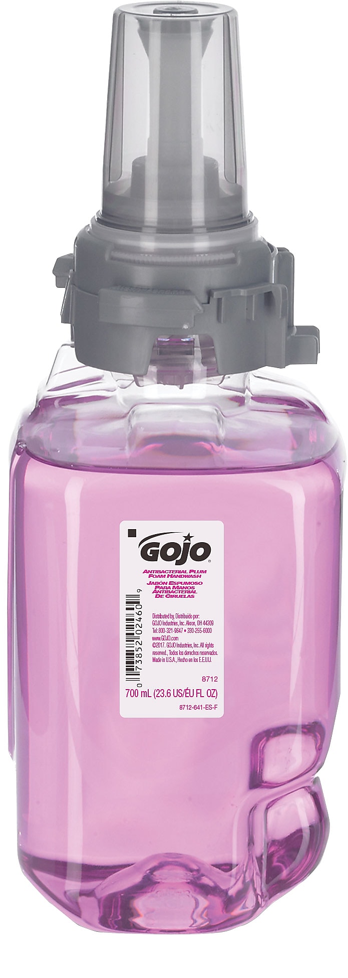 GOJO Antibacterial Foaming Hand Soap Refill for ADX 7 Dispenser, Plum Scent