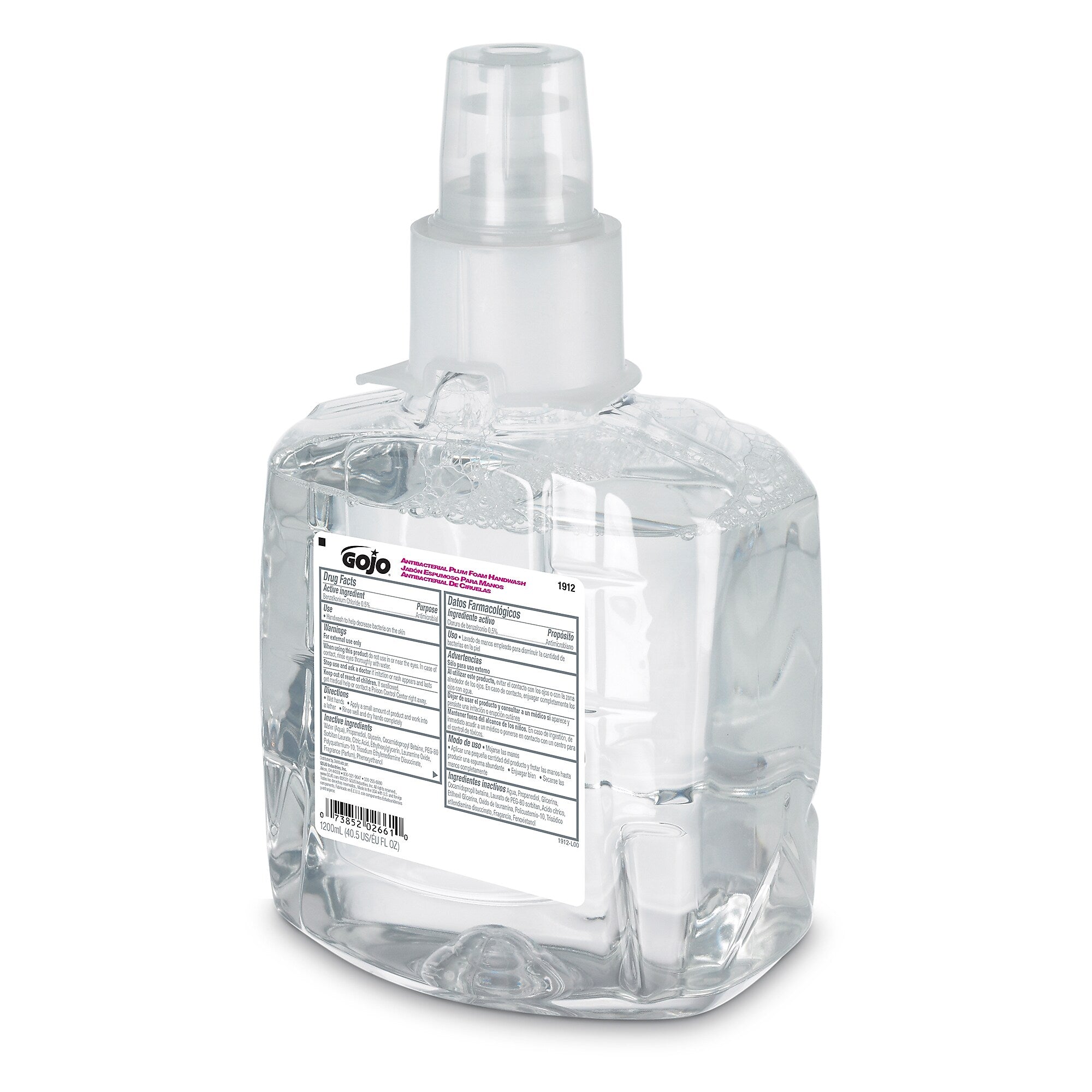 GOJO Antibacterial Foaming Hand Soap Refill, Plum Scent, 2/Carton