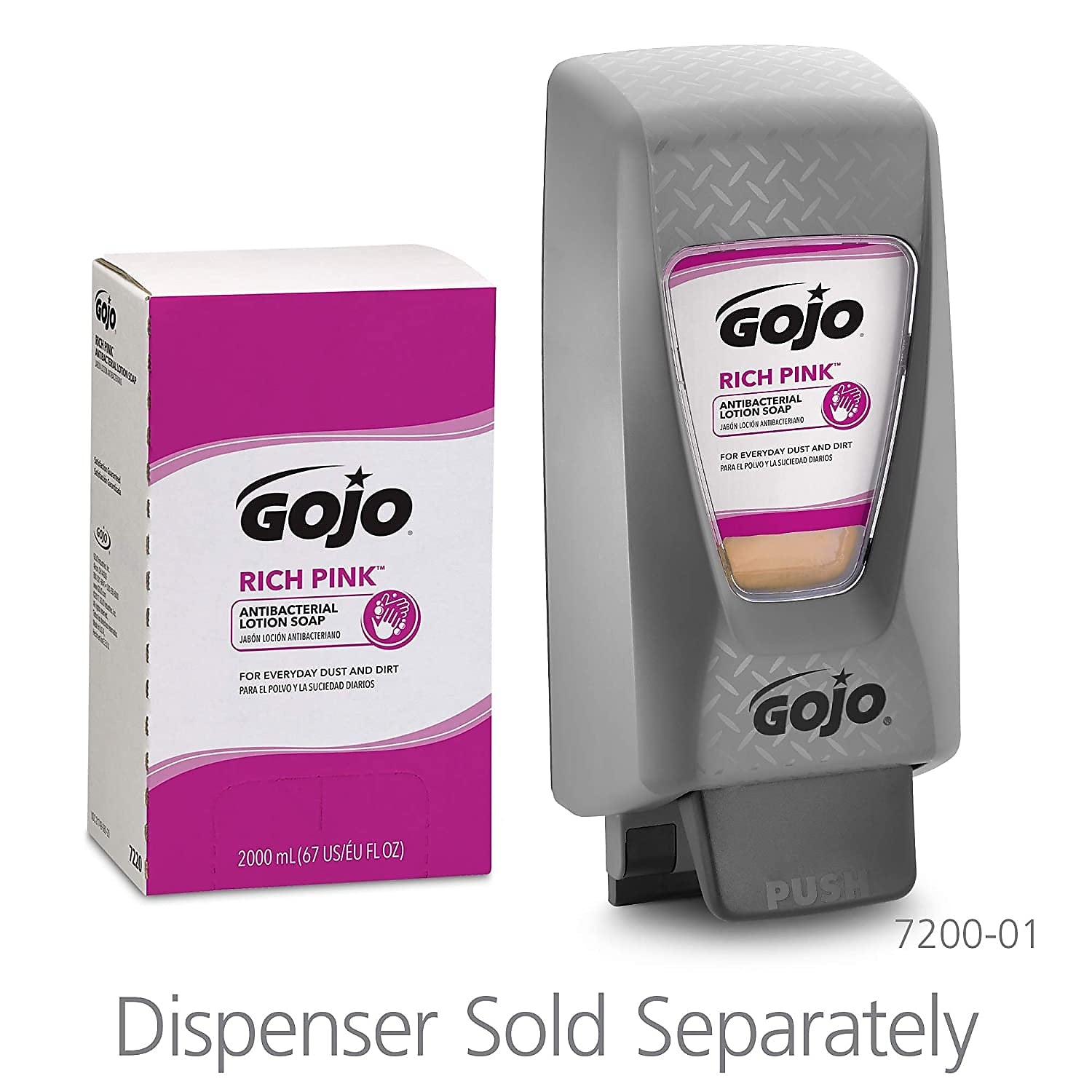 GOJO Antibacterial Liquid Hand Soap Refill, Floral Scent, 67 oz., 4/Carton