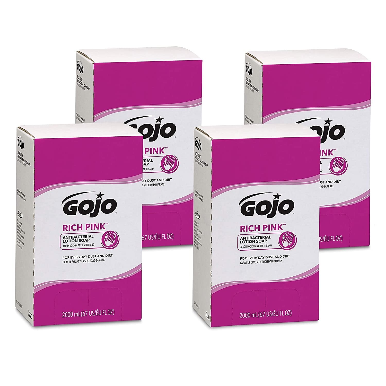 GOJO Antibacterial Liquid Hand Soap Refill for PRO TDX Dispenser, Floral Scent, 67 oz., 4/Carton