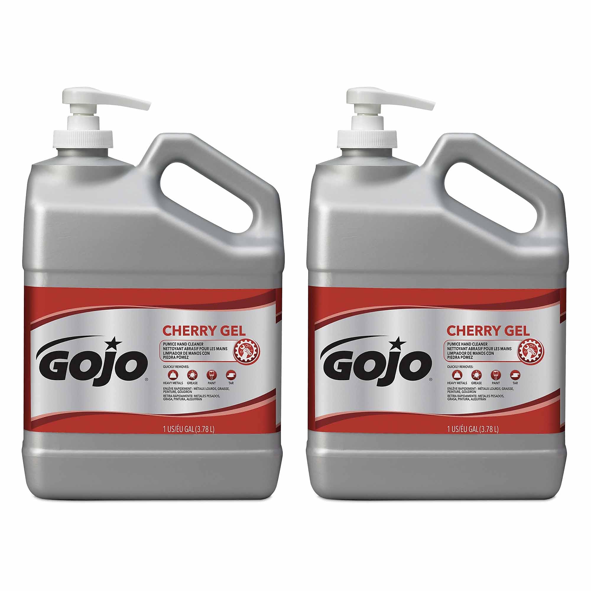 GOJO Cherry Gel Pumice Hand Cleaner, 1 gal.,2/Carton