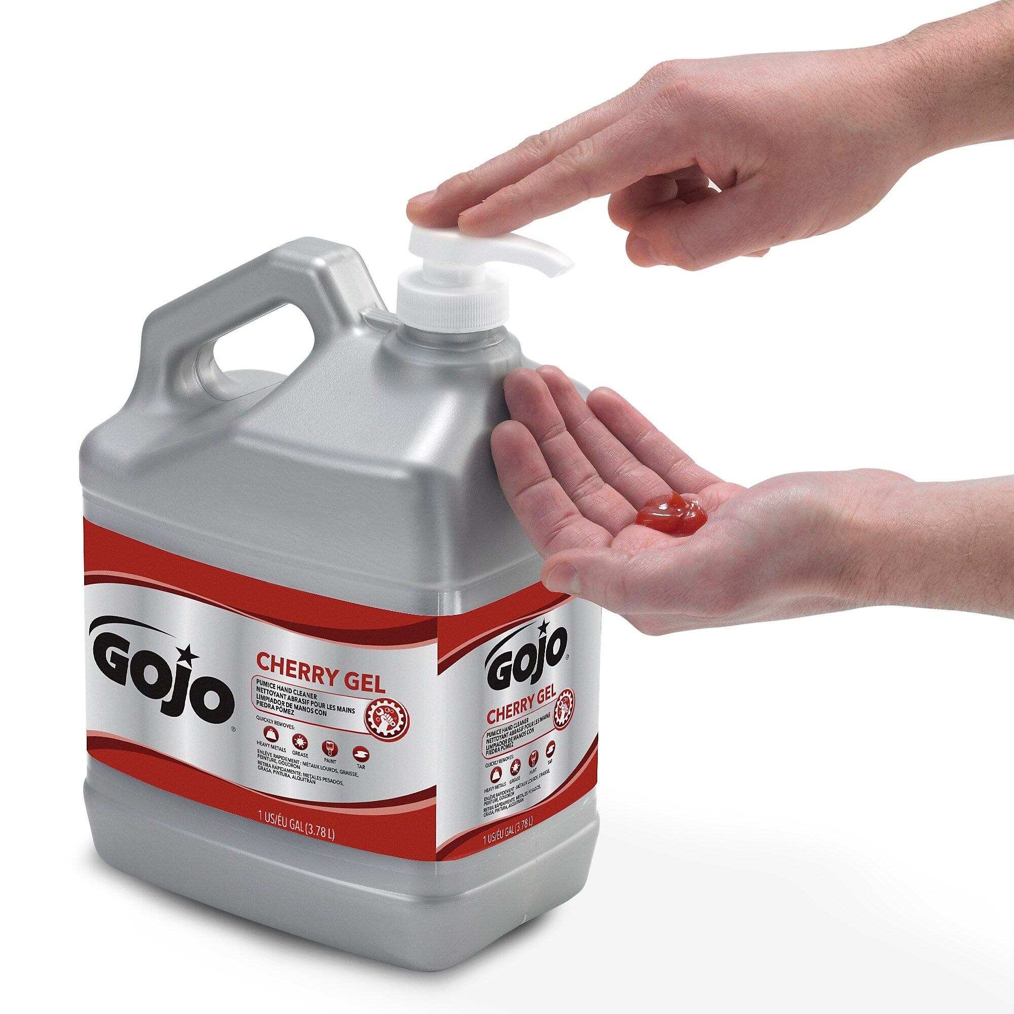 GOJO Cherry Gel Pumice Hand Cleaner, 1 gal.,2/Carton