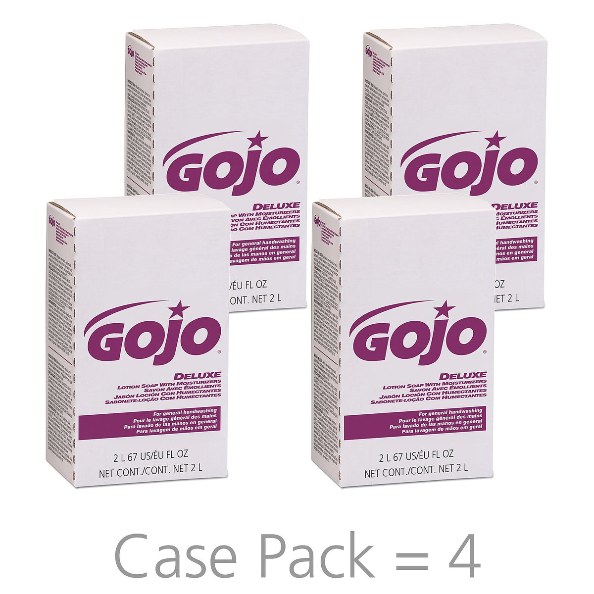 GOJO Deluxe Hand Soap Refill for NXT Dispenser, Light Floral Scent, 4/Carton