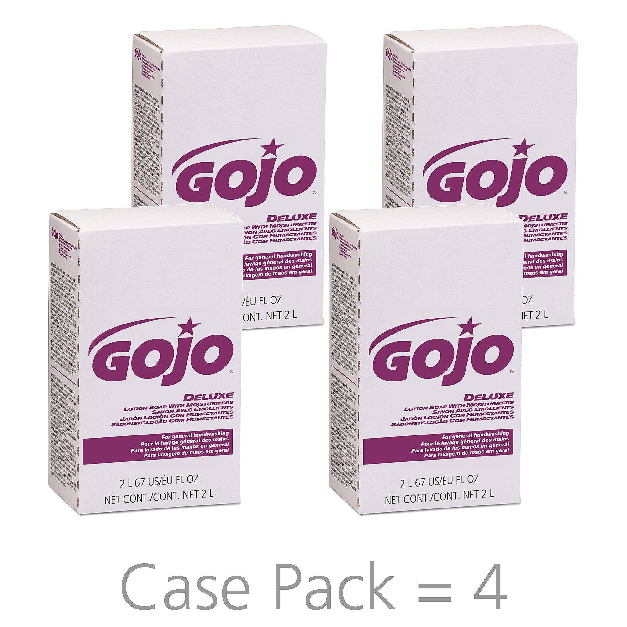 GOJO Deluxe Lotion Soap Refill for NXT Dispenser, Light Floral Scent, 4/Carton