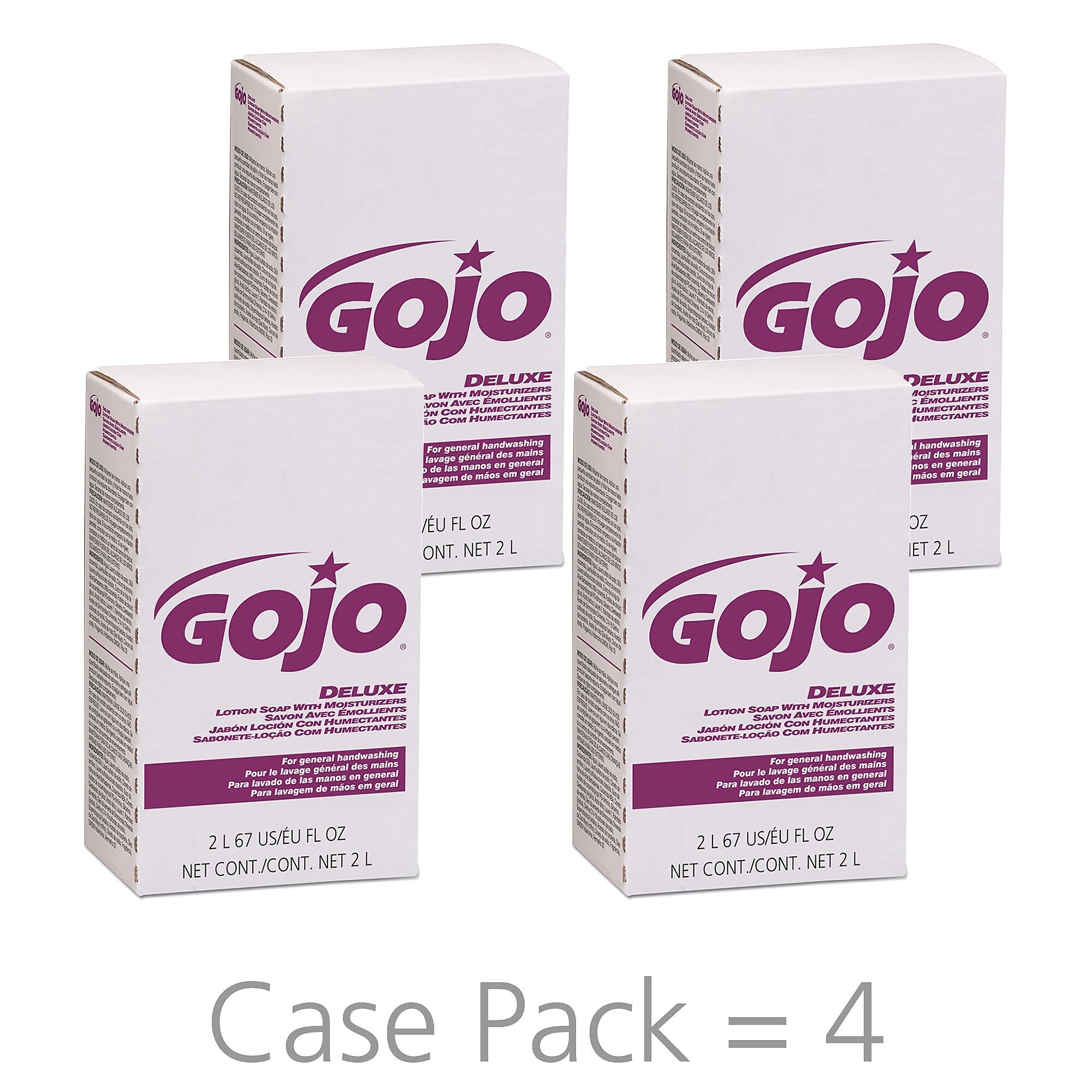 GOJO Deluxe Lotion Soap Refill for NXT Dispenser, Light Floral Scent, 4/Carton