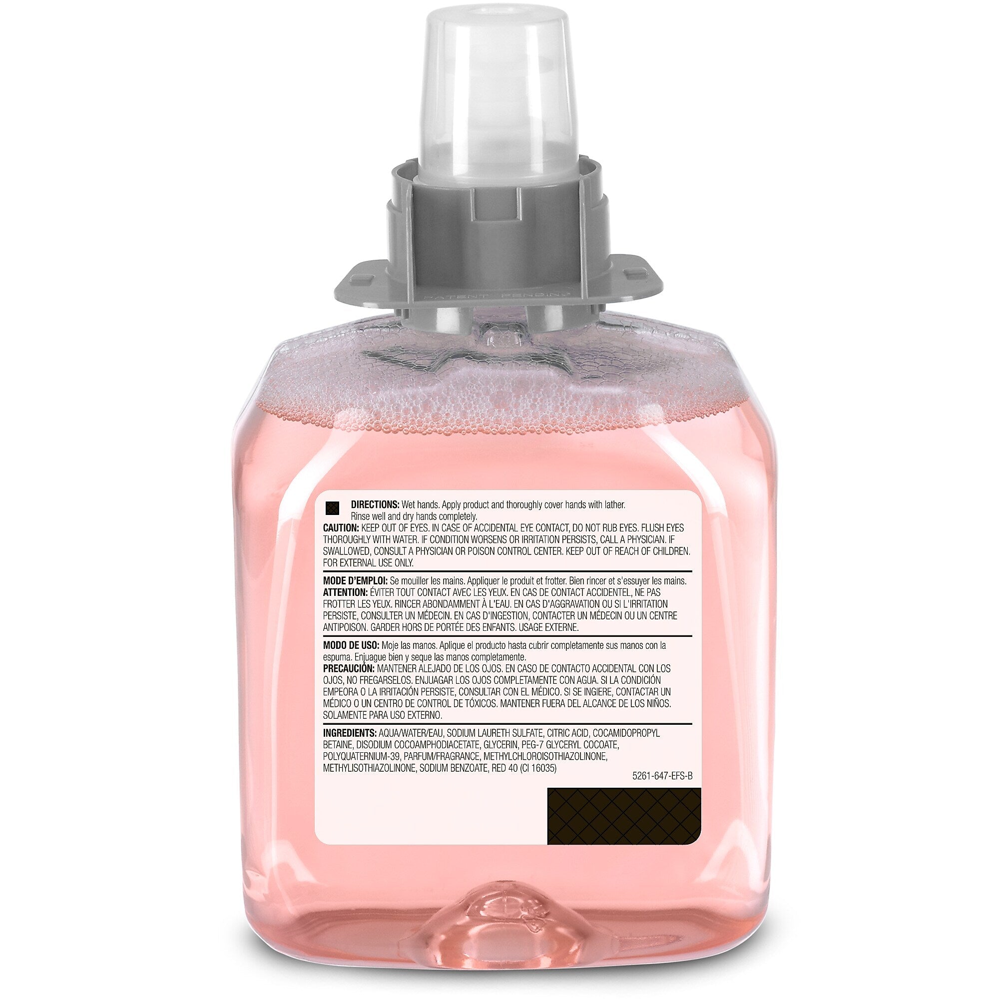 GOJO® FMX-12™ Luxury Foam Handwash, Cranberry Scent, 1250mL Foam Soap Refill for FMX-12™ Push-Style Dispenser 3/CT