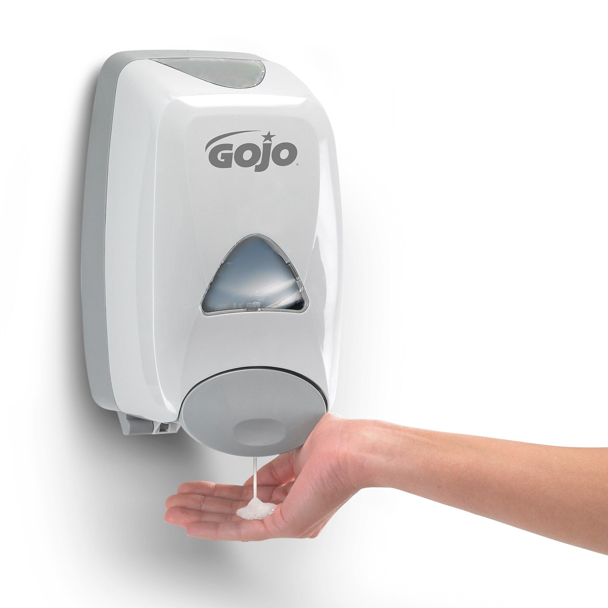 GOJO FMX 12 Wall Mounted Hand Soap Dispenser, Gray/Silver