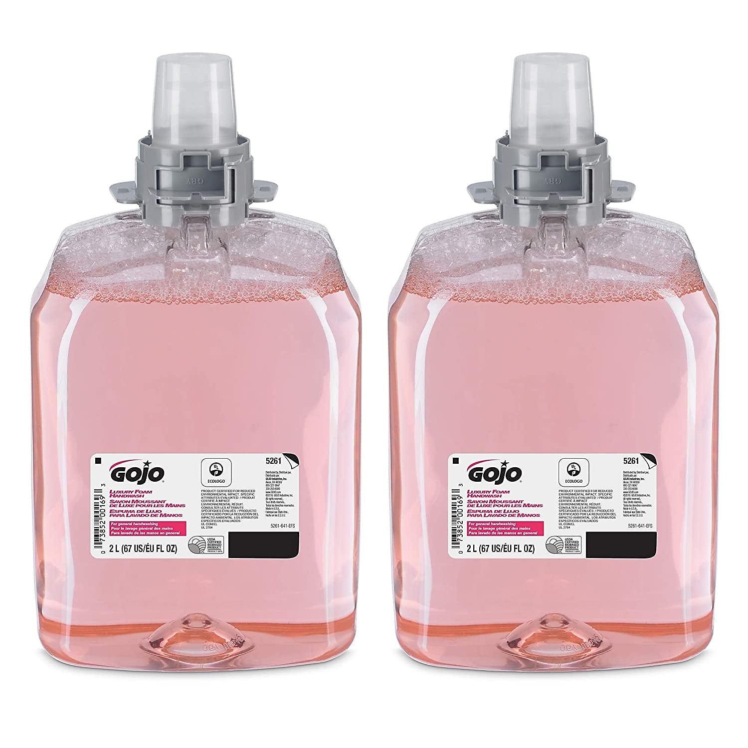 GOJO FMX-20 Foaming Hand Soap Refill, Cranberry Scent, 2000 mL, 2/Carton