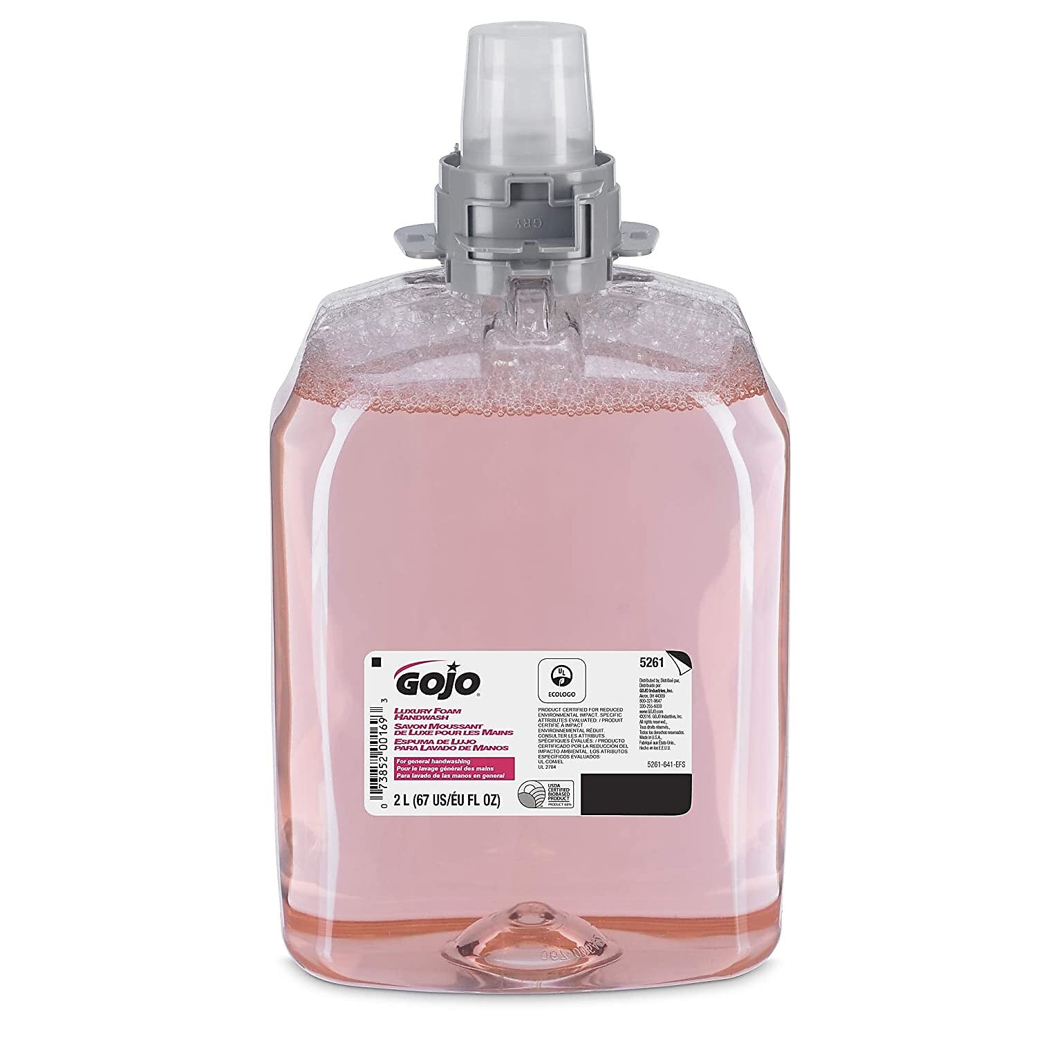 GOJO FMX-20 Foaming Hand Soap Refill, Cranberry Scent, 2000 mL, 2/Carton