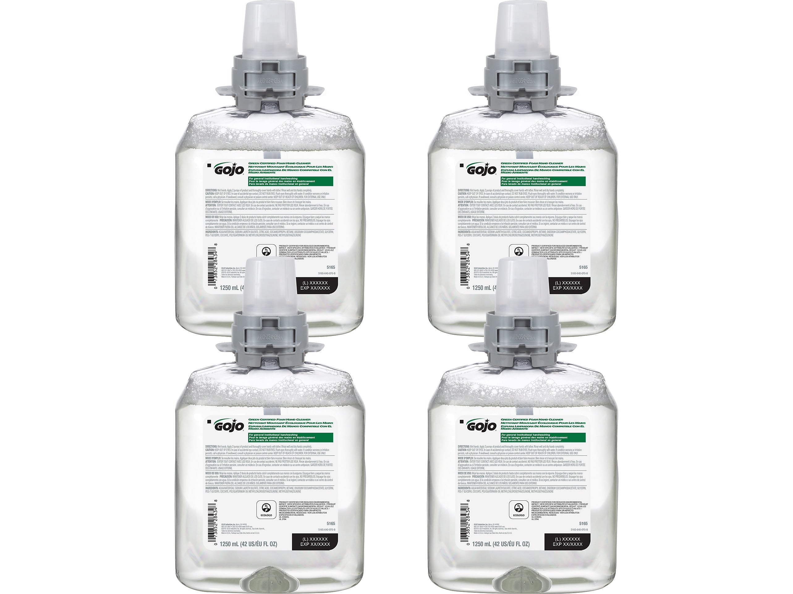 GOJO Foaming Hand Soap Refill for FMX Dispenser, 4/Carton