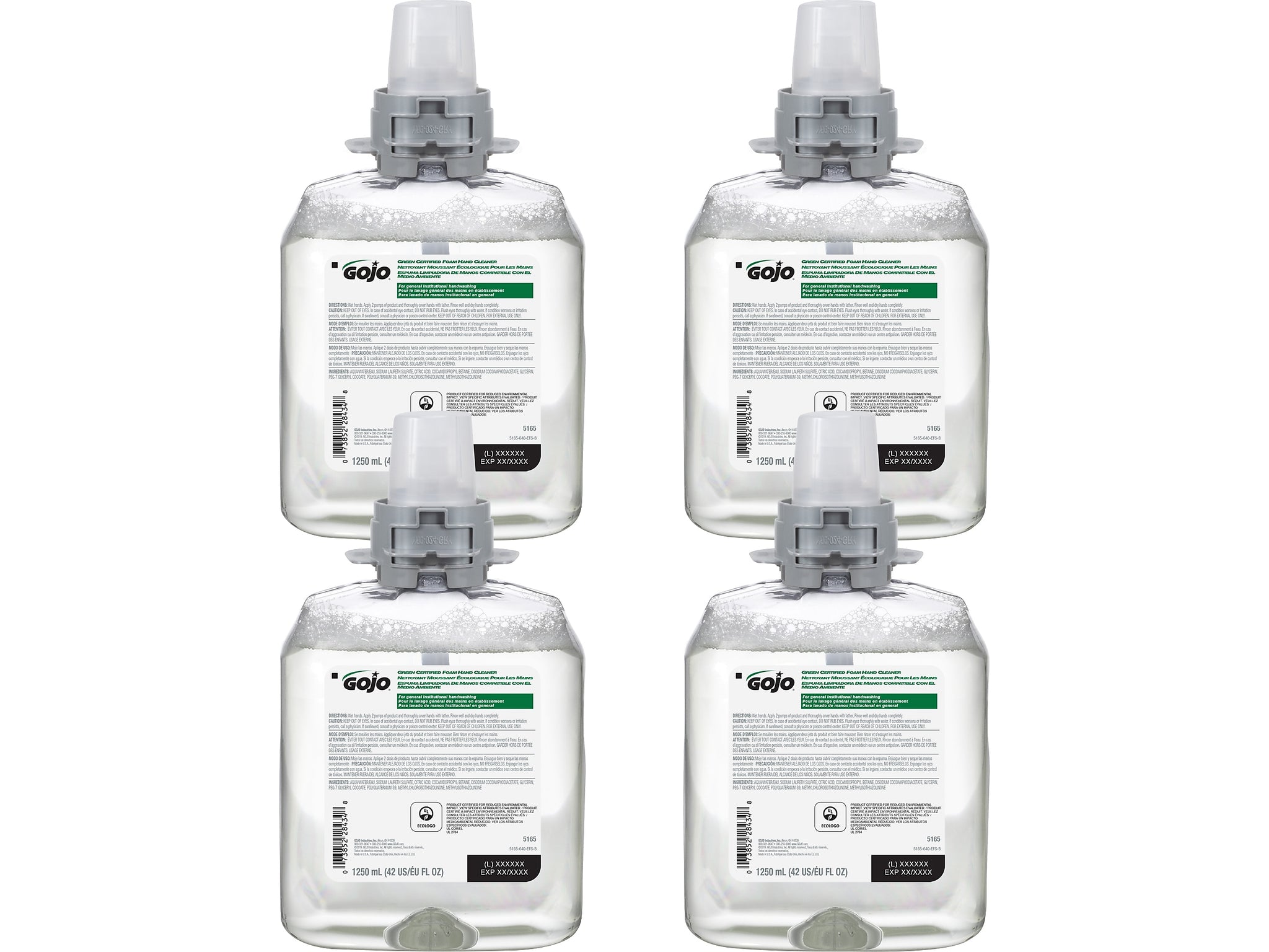 GOJO Foaming Hand Soap Refill for FMX Dispenser, 4/Carton