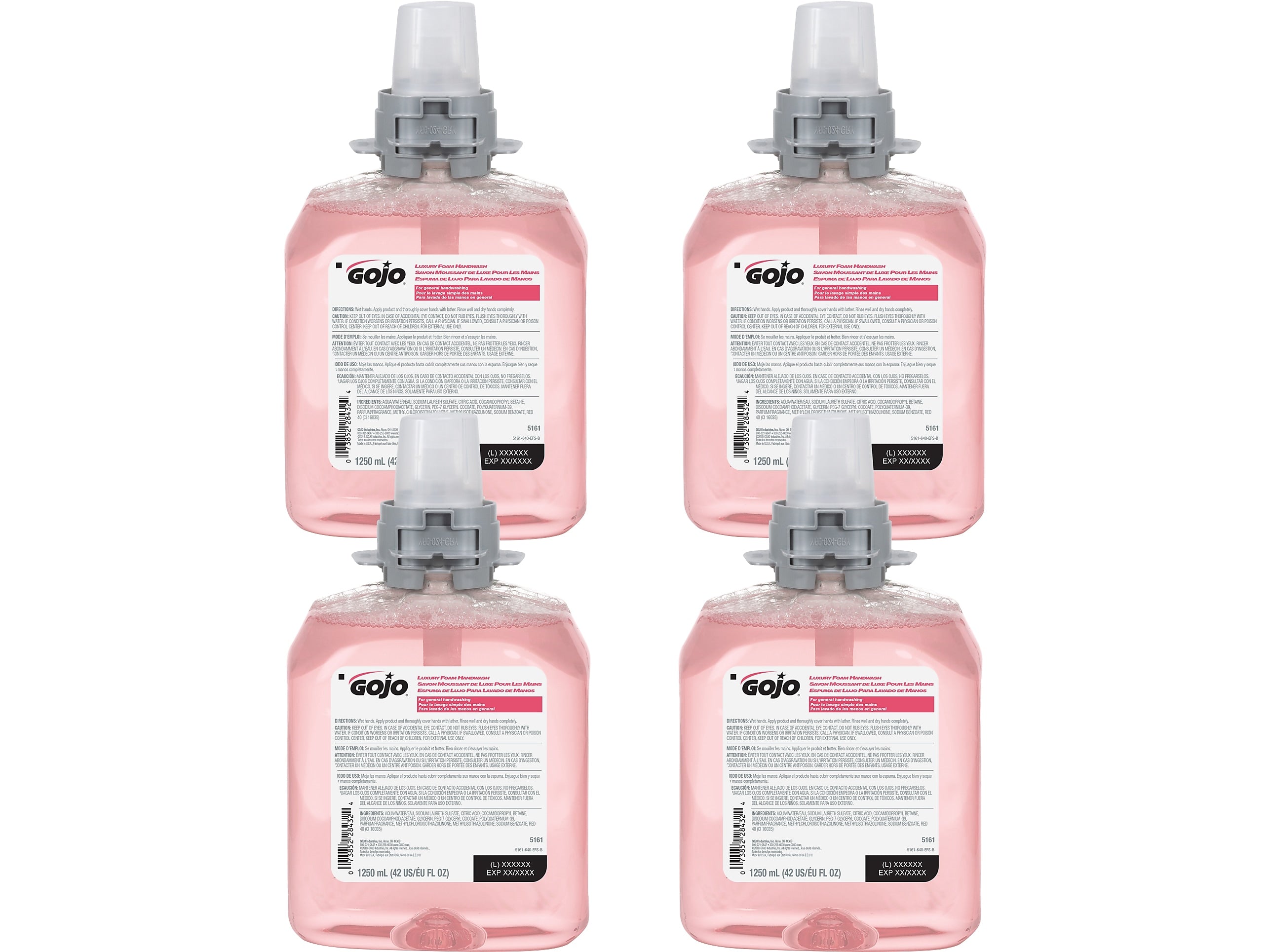 GOJO Foaming Hand Soap Refill for FMX Dispenser, Cranberry Scent, 4/Carton