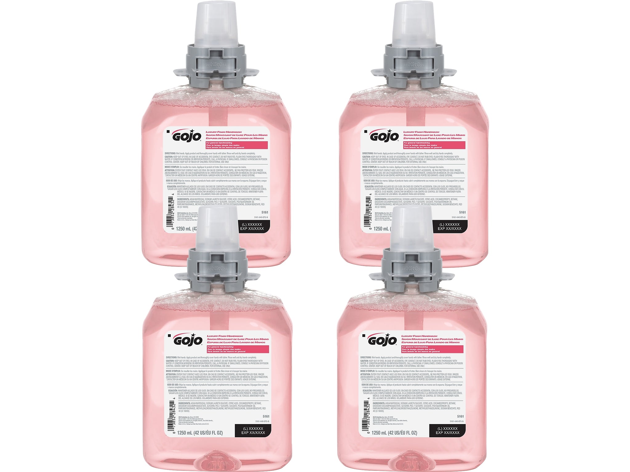 GOJO Foaming Hand Soap Refill for FMX Dispenser, Cranberry Scent, 4/Carton